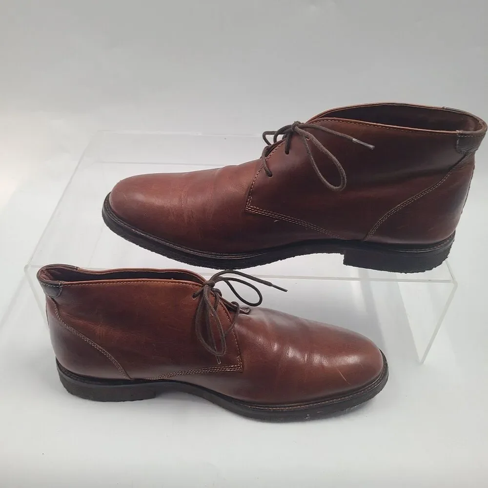 Sz 13 M JOHNSTON & MURPHY Men’s Dress Casual Chukka Boots Brown Leather 25-2022